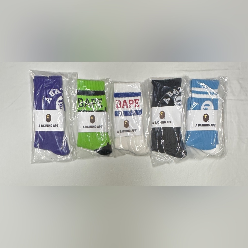 Bathing Ape set of 5 socks